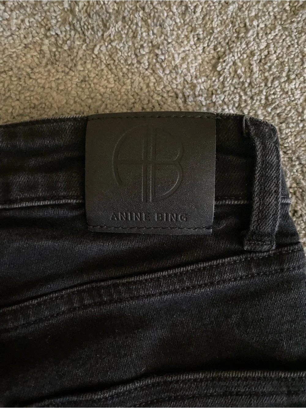 Anine Bing Black High-Rise Denim Jeans 24 - Picture 4 of 10